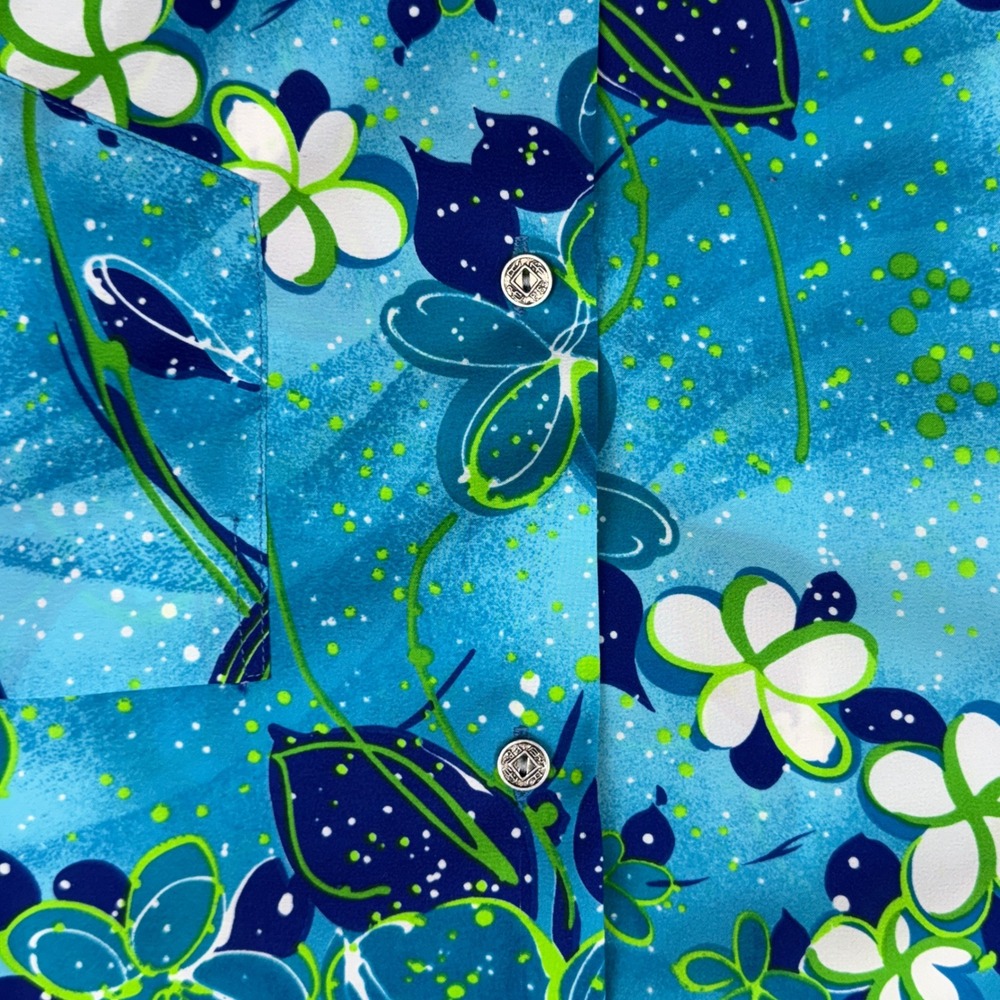 Vintage 70s GVH HawaiiPrint Hawaiian Aloha Shirt Made Hawaii Mens L Tropical - Picture 5 of 8